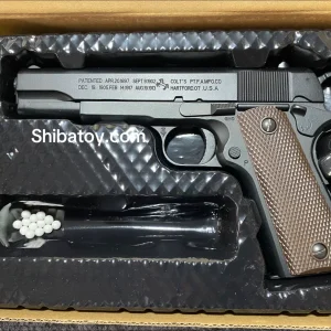 Alternative view of Mô hình Súng Kim Loại M1911 Đen Cán Nâu - Phân Khúc Bình Dân , Sử dụng nhựa đạn nhựa 6mm kích thước 24cm , tỷ lệ 1 : 1