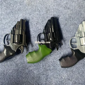 Mô Hình Súng Pháo Kim Loại 15cm , ổ bấm xoay ngang , Đồ Chơi Tuổi Thơ 8x 9x . Tặng Kèm 5 Khối Diêm