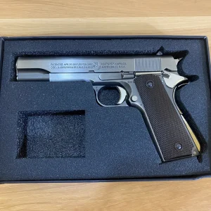 Alternative view of Mô hình Súng Kim Loại M1911 MÀU BẠC – AQK , đạn nhựa 6mm / cắc bụp , tỷ lệ 1 : 1